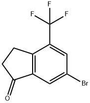 6-Bromo-4-(trifluoromethyl)-2,3-dihydro-1H-inden-1-one structure