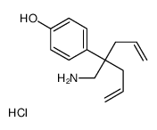 4-[4-(aminomethyl)hepta-1,6-dien-4-yl]phenol,hydrochloride Structure