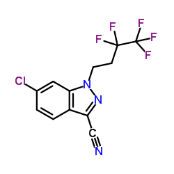 6-Chloro-1-(3,3,4,4,4-pentafluorobutyl)-1H-indazole-3-carbonitrile Structure