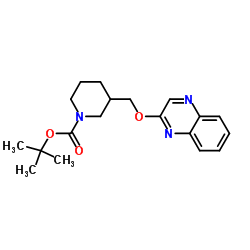 3-(Quinoxalin-2-yloxyMethyl)-piperidine-1-carboxylic acid tert-butyl ester结构式