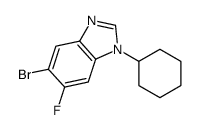 5-bromo-1-cyclohexyl-6-fluorobenzimidazole Structure