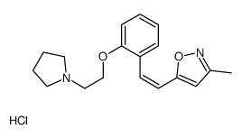 3-methyl-5-[(E)-2-[2-(2-pyrrolidin-1-ylethoxy)phenyl]ethenyl]oxazole h ydrochloride结构式