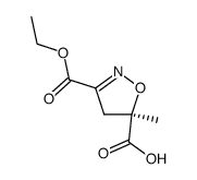 (S)-5-Methyl-4,5-dihydro-isoxazole-3,5-dicarboxylic acid 3-ethyl ester Structure