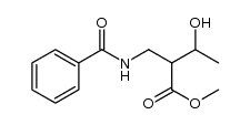 Butanoic acid, 2-​[(benzoylamino)​methyl]​-​3-​hydroxy-​, methyl ester结构式