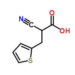 2-Cyano-3-(2-thienyl)propanoic acid Structure