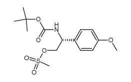 (R)-2-tert-butoxycarbonylamino-1-methanesulfonyloxy-2-(4-methoxyphenyl)ethane结构式