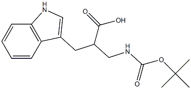 2-((1H-indol-3-yl)methyl)-3-((tert-butoxycarbonyl)amino)propanoic acid Structure