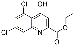 5,7-DICHLORO-4-HYDROXY-QUINOLINE-2-CARBOXYLIC ACID ETHYL ESTER structure