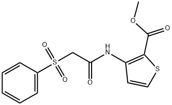 3-(2-Benzenesulfonyl-acetylamino)-thiophene-2-carboxylic acid methyl ester Structure