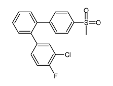 2-chloro-1-fluoro-4-[2-(4-methylsulfonylphenyl)phenyl]benzene结构式