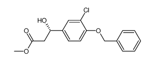 (S)-3-(4-Benzyloxy-3-chloro-phenyl)-3-hydroxy-propionic acid methyl ester结构式