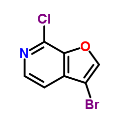 3-Bromo-7-chlorofuro[2,3-c]pyridine结构式