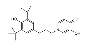 1-[3-(3,5-ditert-butyl-4-hydroxyphenyl)propyl]-3-hydroxy-2-methylpyridin-4-one结构式