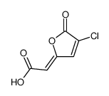 trans-2-chloro-4-carboxymethylenebut-2-en-1,4-olide Structure