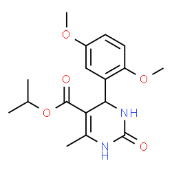 Isopropyl 4-(2,5-dimethoxyphenyl)-6-methyl-2-oxo-1,2,3,4-tetrahydro-5-pyrimidinecarboxylate结构式
