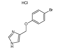 4-(4-bromo-phenoxymethyl)-1(3)H-imidazole, hydrochloride结构式