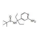 N-[3-(2-Amino-4-pyridyl)-3-pentyl]-2-methylpropane-2-sulfinamide Structure