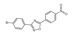 3-(4-bromophenyl)-5-(4-nitrophenyl)-1,2,4-oxadiazole结构式