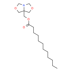 1H,3H,5H-oxazolo[3,4-c]oxazol-7a(7H)-ylmethyl laurate结构式