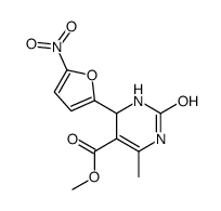 2-Oxo-4-(5-nitro-2-furyl)-6-methyl-1,2,3,4-tetrahydropyrimidine-5-carboxylic acid methyl ester结构式