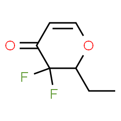 4H-Pyran-4-one,2-ethyl-3,3-difluoro-2,3-dihydro-(9CI) structure