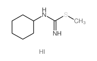 N-cyclohexyl-1-methylsulfanyl-methanimidamide结构式