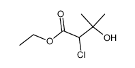 α-chloro-β-hydroxy-isovaleric acid ethyl ester Structure