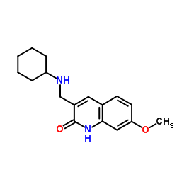 3-[(Cyclohexylamino)methyl]-7-methoxy-2(1H)-quinolinone结构式