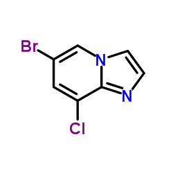 6-溴-8-氯咪唑[1,2-A]吡啶结构式