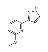 2-methylsulfanyl-4-(1H-pyrazol-5-yl)pyrimidine Structure