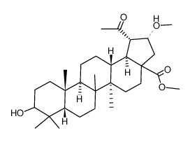 30-Norlupan-28-oic acid, 3-hydroxy-21-methoxy-20-oxo-, methyl ester, ( 3beta)-结构式