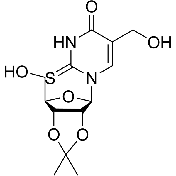 5-HydroxyMethyl-2',3'-O-isopropylidene-2-thiouridine Structure