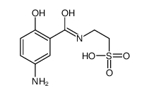 2-[(5-amino-2-hydroxybenzoyl)amino]ethanesulfonic acid结构式