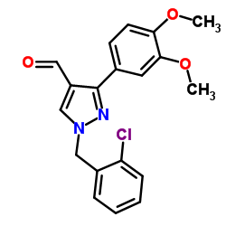 1-(2-Chlorobenzyl)-3-(3,4-dimethoxyphenyl)-1H-pyrazole-4-carbaldehyde图片