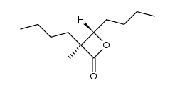 3r,4t-dibutyl-3-methyl-oxetan-2-one Structure