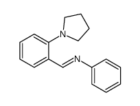 N-phenyl-1-(2-pyrrolidin-1-ylphenyl)methanimine结构式