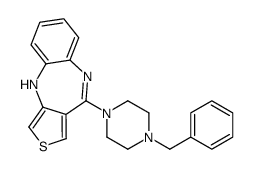 4-(4-benzylpiperazin-1-yl)-10H-thieno[3,4-b][1,5]benzodiazepine结构式