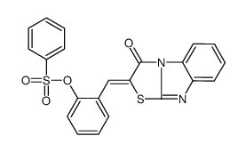 [2-[(Z)-(1-oxo-[1,3]thiazolo[3,2-a]benzimidazol-2-ylidene)methyl]phenyl] benzenesulfonate结构式