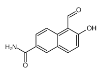 5-formyl-6-hydroxynaphthalene-2-carboxamide Structure