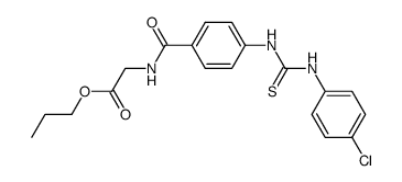 {4-[3-(4-Chloro-phenyl)-thioureido]-benzoylamino}-acetic acid propyl ester结构式