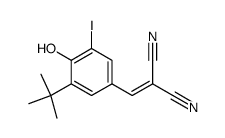 3-tert-butyl-4-hydroxy-5-iodobenzylidenemalononitrile结构式