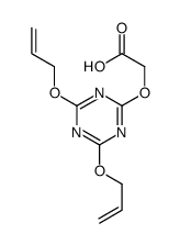 2-[[4,6-bis(prop-2-enoxy)-1,3,5-triazin-2-yl]oxy]acetic acid结构式