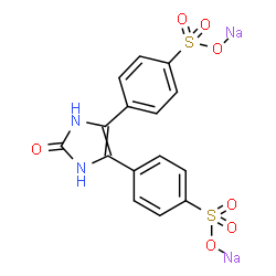 disodium p,p'-(2,3-dihydro-2-oxo-1H-imidazole-4,5-diyl)bis(benzenesulphonate)结构式