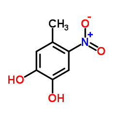 4-甲基-5-硝基苯-1,2-二醇结构式