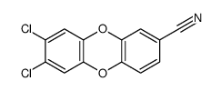 7,8-dichlorodibenzo-p-dioxin-2-carbonitrile结构式