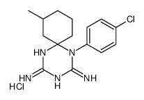 1,3,5-Triazaspiro(5.5)undeca-2,4-diene, 1-(4-chlorophenyl)-2,4-diamino-8-methyl-, hydrochloride Structure