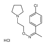 (Z)-1-(4-chlorophenyl)-N-(2-pyrrolidin-1-ylethoxy)ethanimine,hydrochloride Structure