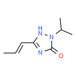 3H-1,2,4-Triazol-3-one,1,2-dihydro-2-(1-methylethyl)-5-(1-propenyl)-,(E)-(9CI) Structure