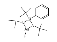 1,3,4-Tri-tert-butyl-2-fluor-4-phenyl-1,3-diaza-2-arsa-4-silacyclobutan Structure