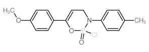 2-chloro-6-(4-methoxyphenyl)-3-(4-methylphenyl)-1-oxa-3-aza-2$l^C17H17ClNO3P-phosphacyclohex-5-ene 2-oxide Structure